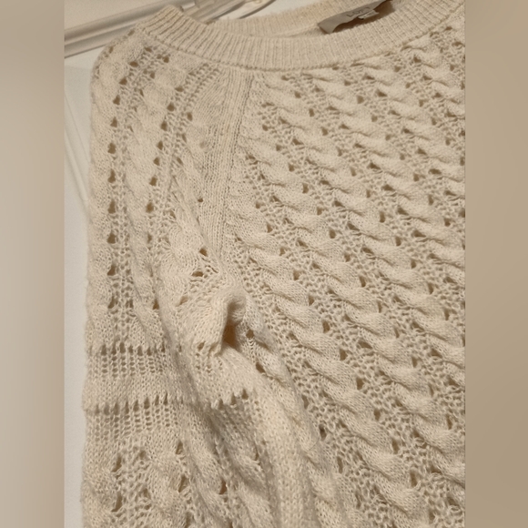 S💥LOFT Ivory Cream Knit Sweater - Picture 5 of 9